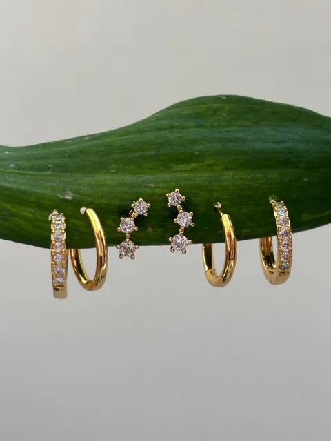 Arete Loto y Cadena Doble